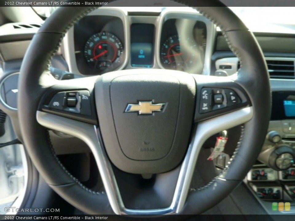 Black Interior Steering Wheel for the 2012 Chevrolet Camaro LT/RS Convertible #56641161