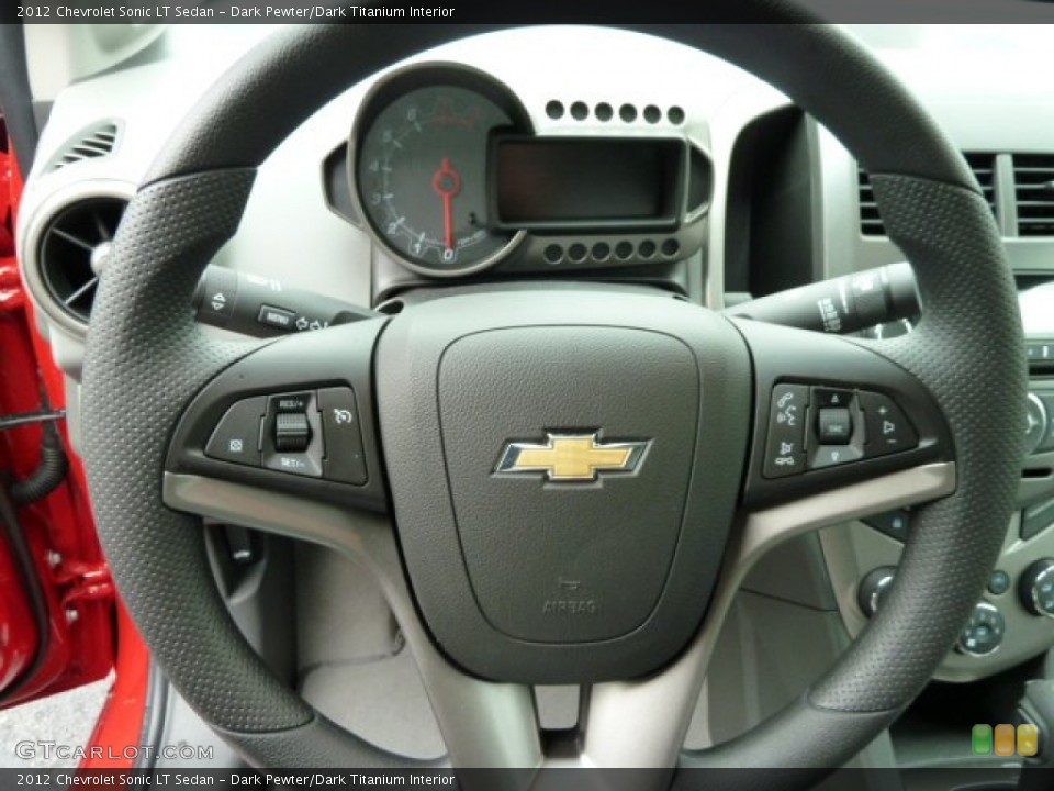 Dark Pewter/Dark Titanium Interior Steering Wheel for the 2012 Chevrolet Sonic LT Sedan #56641506