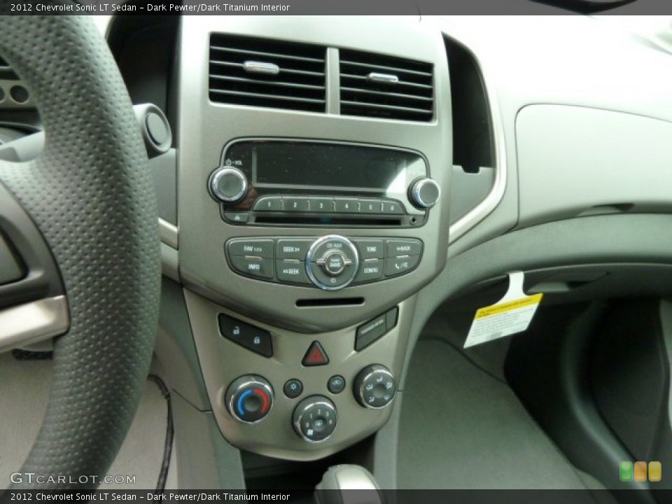 Dark Pewter/Dark Titanium Interior Controls for the 2012 Chevrolet Sonic LT Sedan #56641527