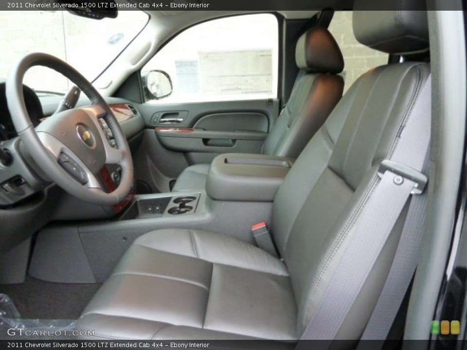 Ebony Interior Photo for the 2011 Chevrolet Silverado 1500 LTZ Extended Cab 4x4 #56642475
