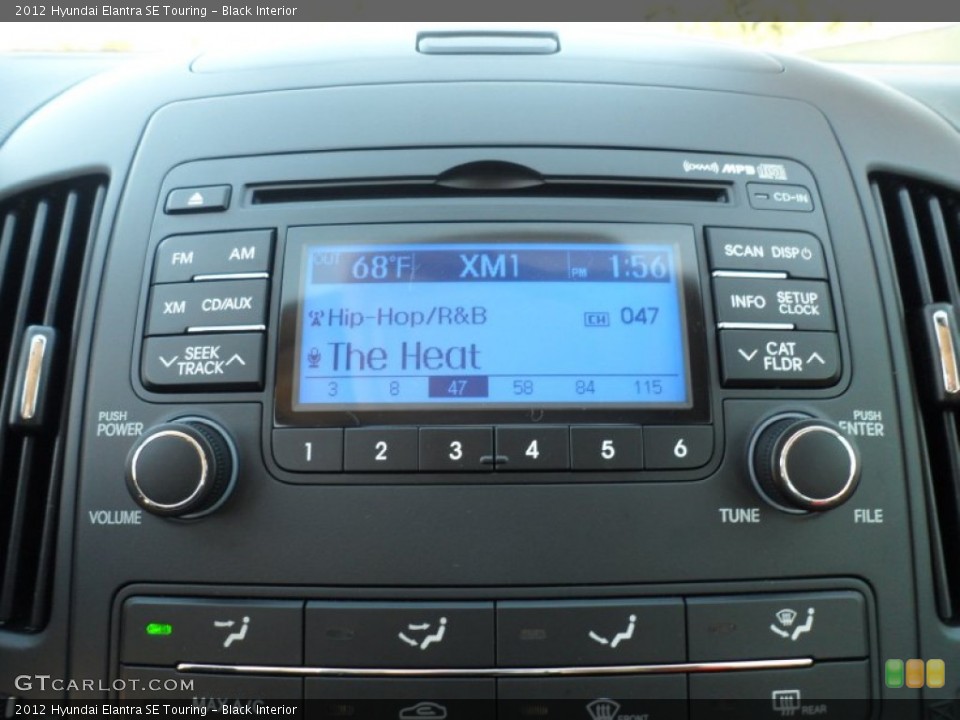 Black Interior Audio System for the 2012 Hyundai Elantra SE Touring #56643273