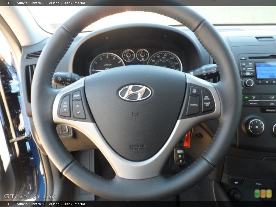 Black Interior Steering Wheel for the 2012 Hyundai Elantra SE Touring #56643312