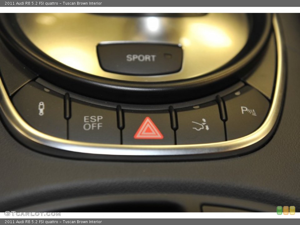 Tuscan Brown Interior Controls for the 2011 Audi R8 5.2 FSI quattro #56646603