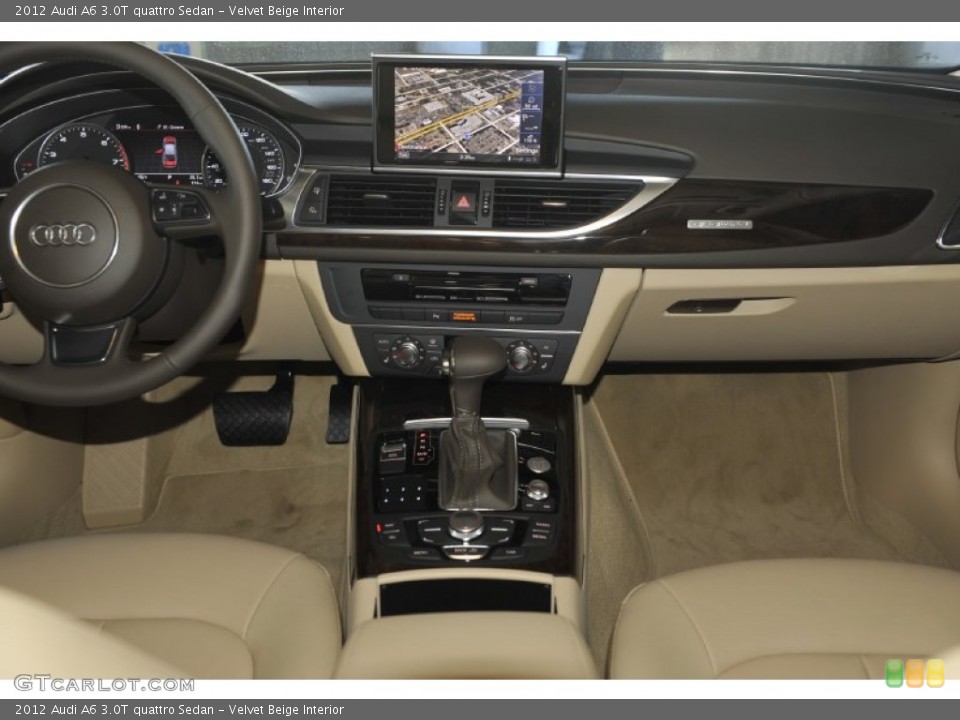 Velvet Beige Interior Dashboard for the 2012 Audi A6 3.0T quattro Sedan #56648352