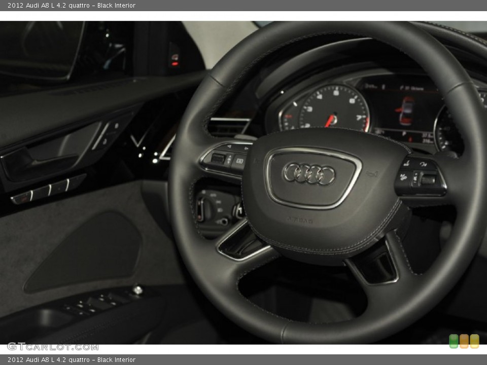 Black Interior Steering Wheel for the 2012 Audi A8 L 4.2 quattro #56649075