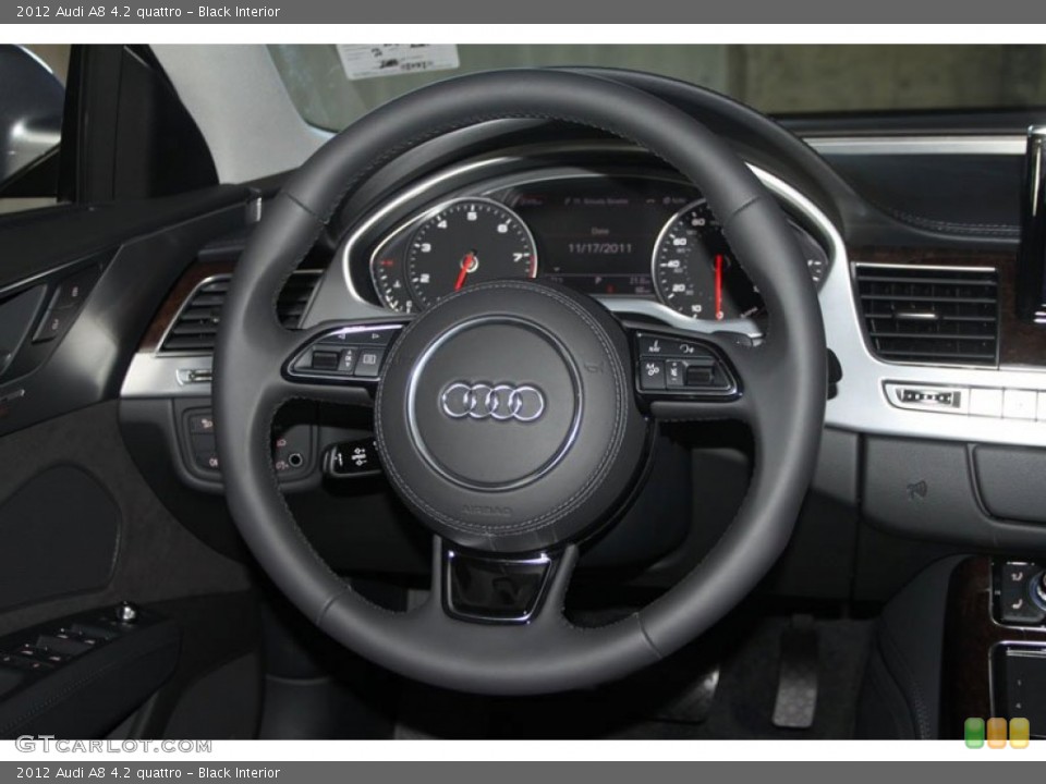 Black Interior Steering Wheel for the 2012 Audi A8 4.2 quattro #56649369