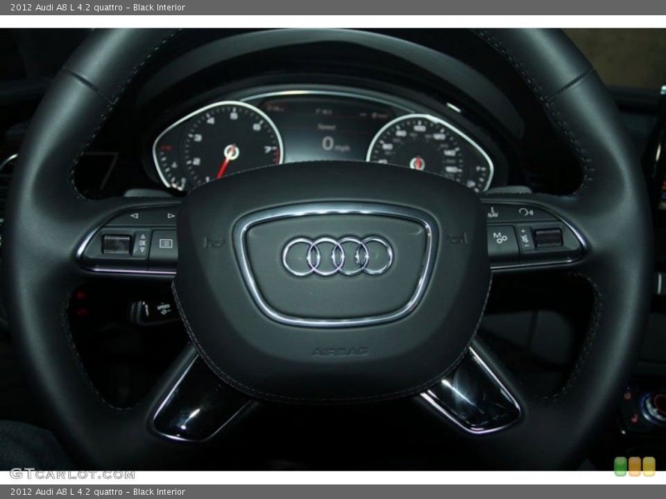Black Interior Steering Wheel for the 2012 Audi A8 L 4.2 quattro #56649603