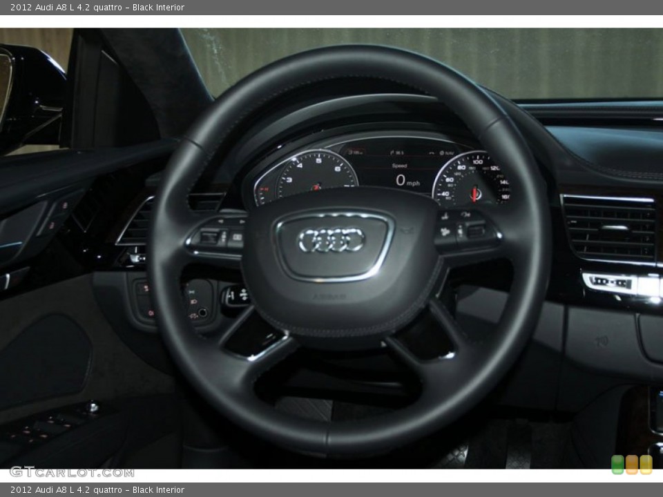 Black Interior Steering Wheel for the 2012 Audi A8 L 4.2 quattro #56649654