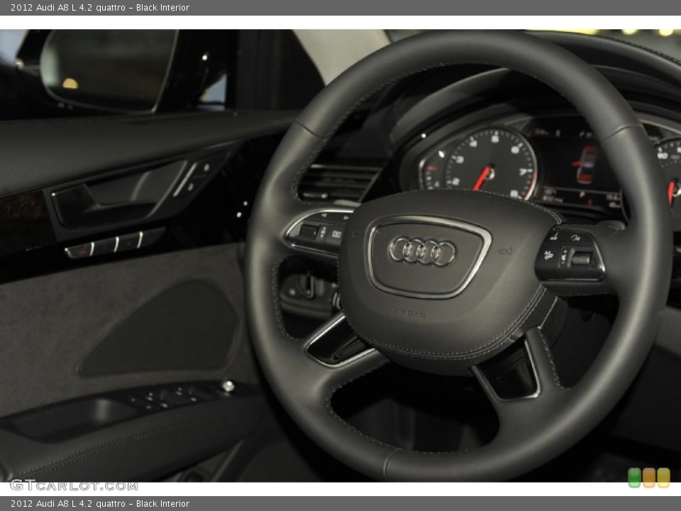 Black Interior Steering Wheel for the 2012 Audi A8 L 4.2 quattro #56652074