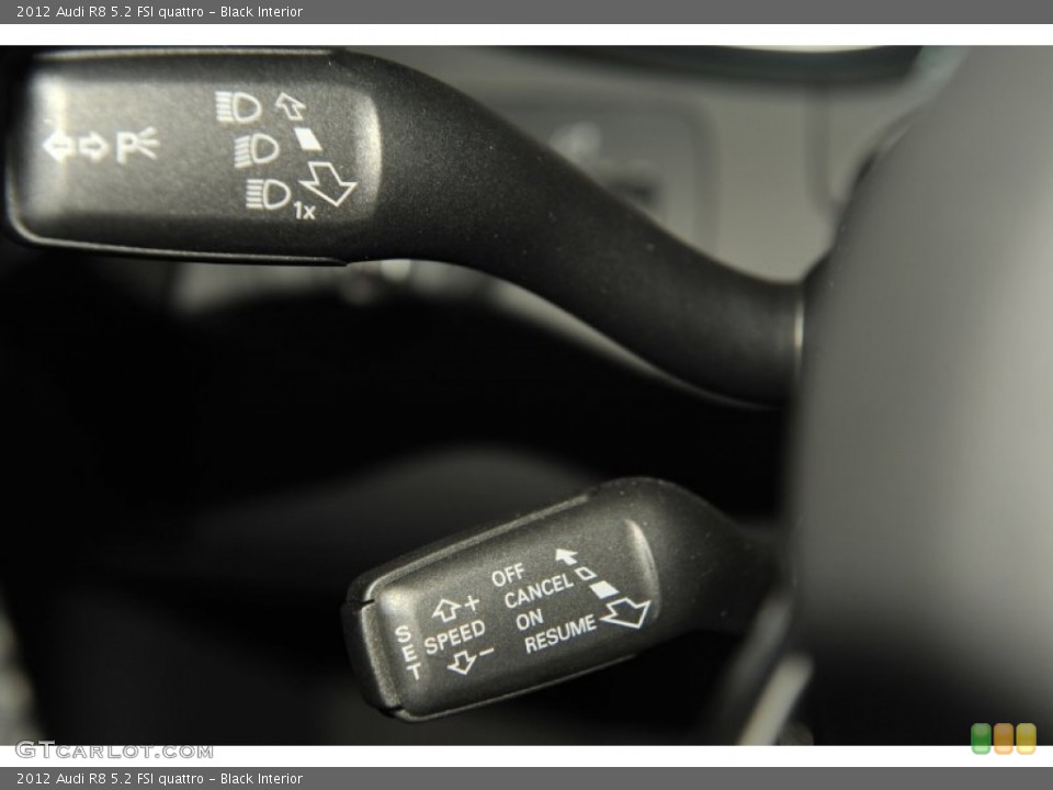 Black Interior Controls for the 2012 Audi R8 5.2 FSI quattro #56652429