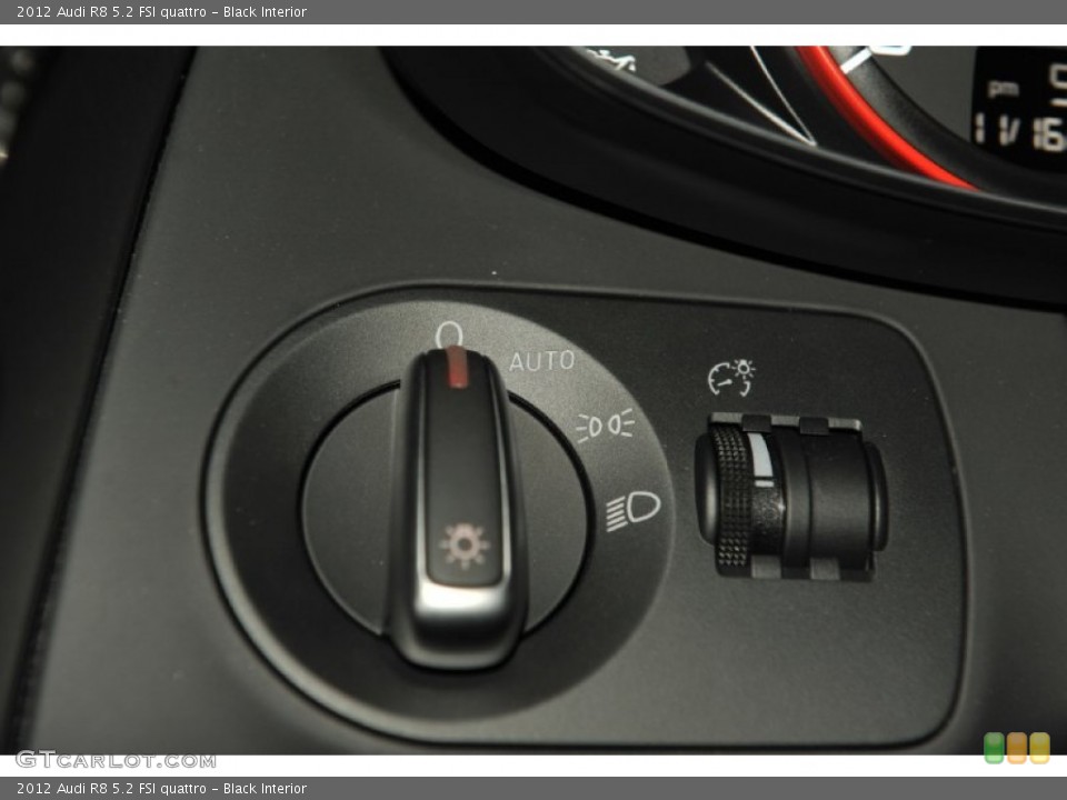 Black Interior Controls for the 2012 Audi R8 5.2 FSI quattro #56652438