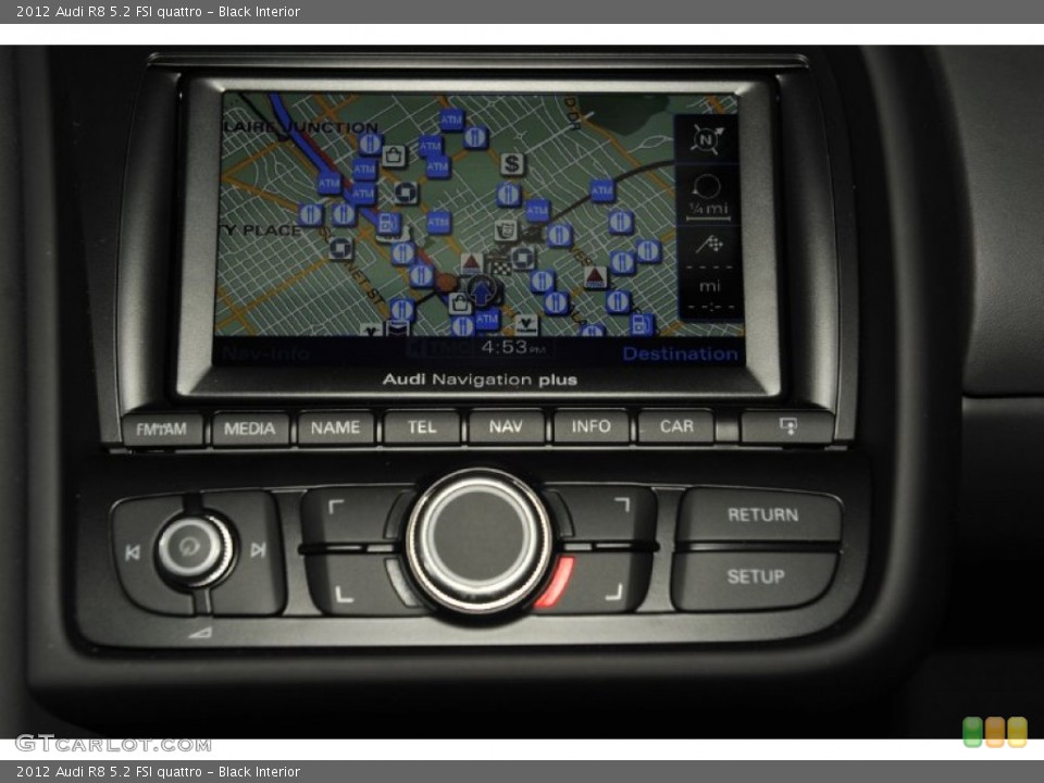 Black Interior Navigation for the 2012 Audi R8 5.2 FSI quattro #56652711