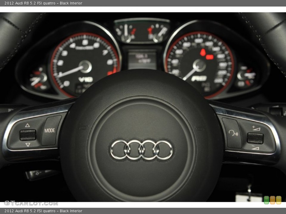 Black Interior Controls for the 2012 Audi R8 5.2 FSI quattro #56652765