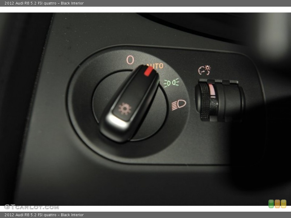 Black Interior Controls for the 2012 Audi R8 5.2 FSI quattro #56652792