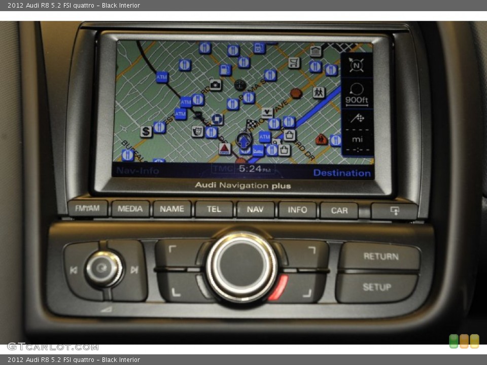 Black Interior Navigation for the 2012 Audi R8 5.2 FSI quattro #56653050