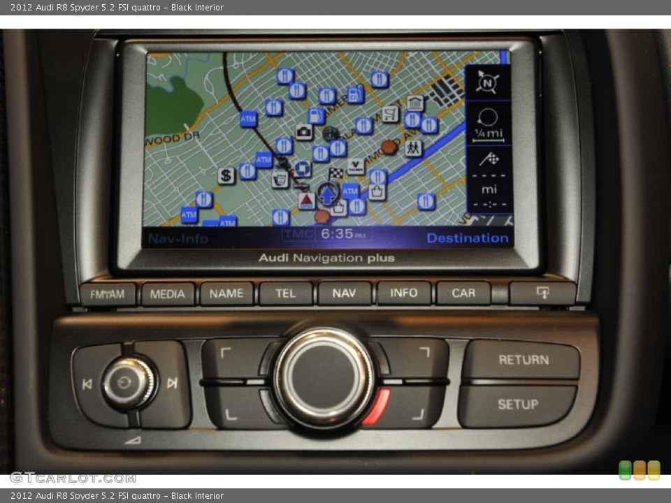 Black Interior Navigation for the 2012 Audi R8 Spyder 5.2 FSI quattro #56653368