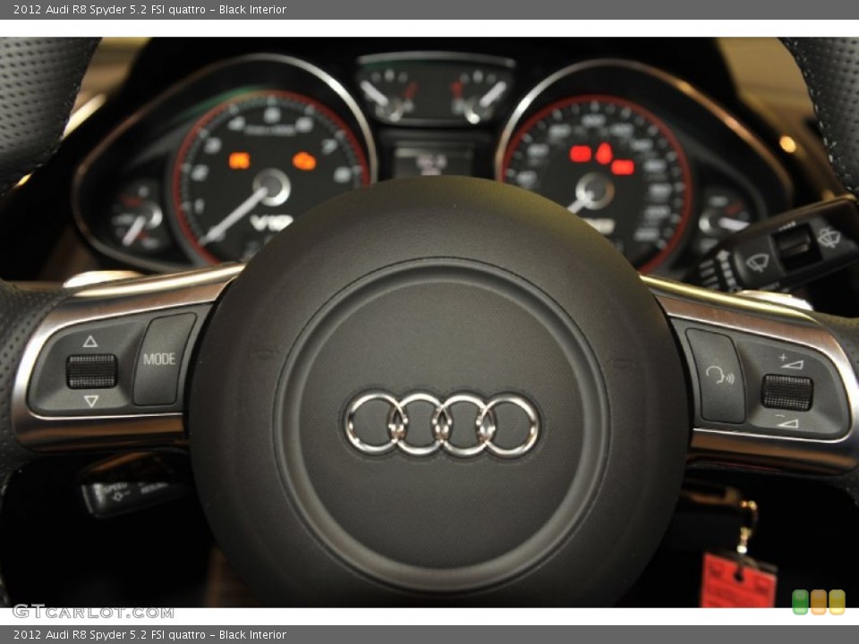 Black Interior Controls for the 2012 Audi R8 Spyder 5.2 FSI quattro #56653434
