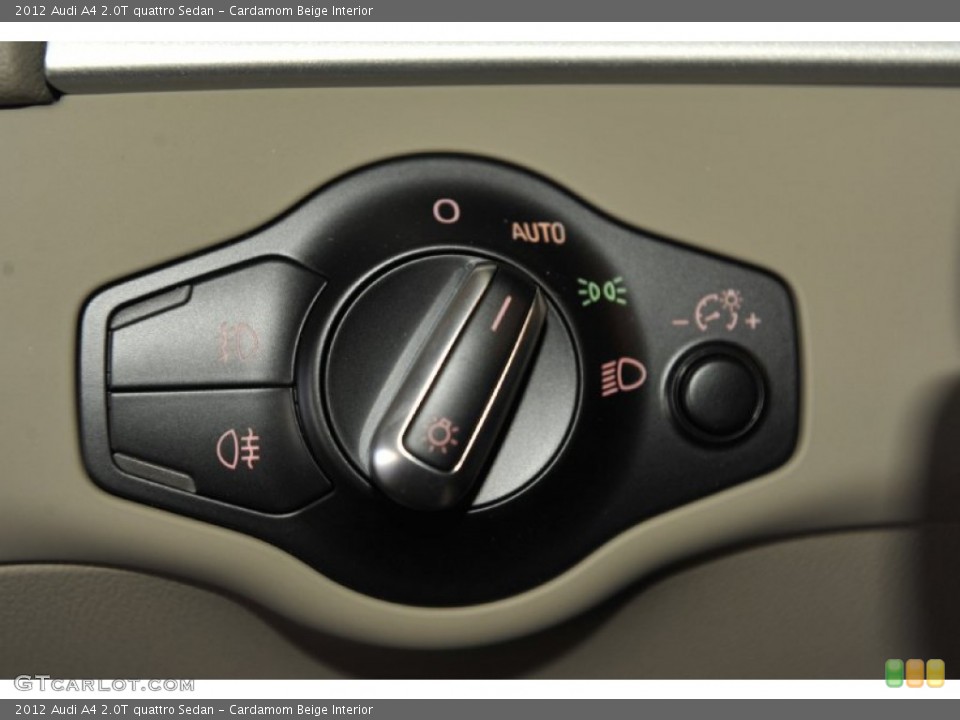 Cardamom Beige Interior Controls for the 2012 Audi A4 2.0T quattro Sedan #56654235