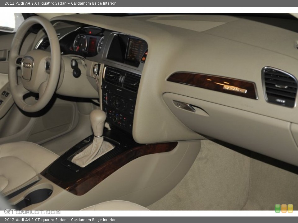 Cardamom Beige Interior Dashboard for the 2012 Audi A4 2.0T quattro Sedan #56654293