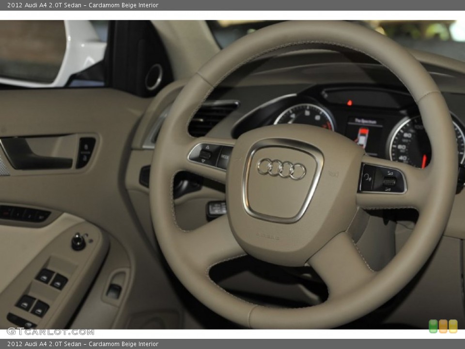 Cardamom Beige Interior Steering Wheel for the 2012 Audi A4 2.0T Sedan #56654568