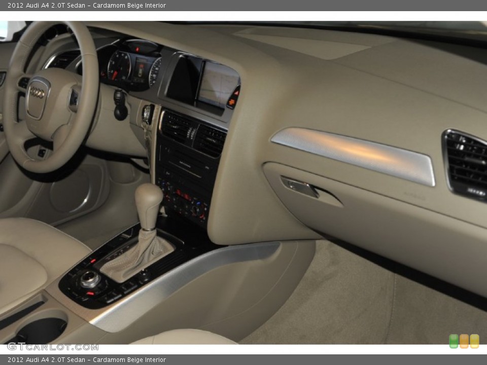 Cardamom Beige Interior Dashboard for the 2012 Audi A4 2.0T Sedan #56654595