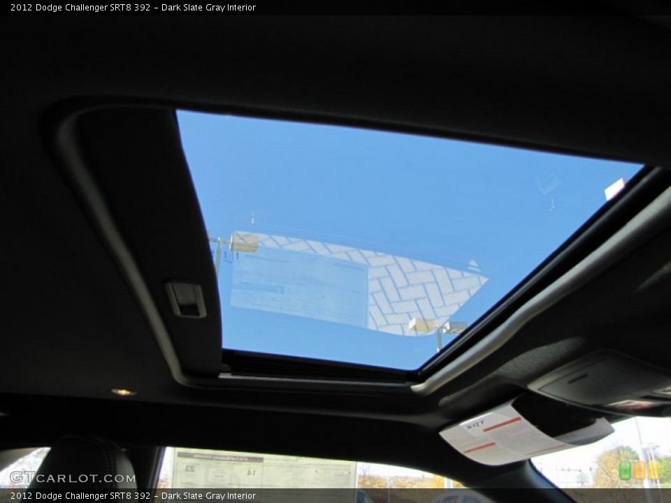 Dark Slate Gray Interior Sunroof for the 2012 Dodge Challenger SRT8 392 #56655297