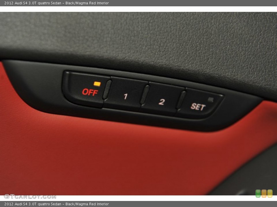 Black/Magma Red Interior Controls for the 2012 Audi S4 3.0T quattro Sedan #56656165