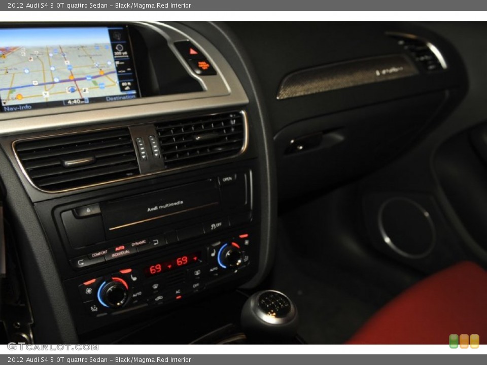 Black/Magma Red Interior Controls for the 2012 Audi S4 3.0T quattro Sedan #56656209