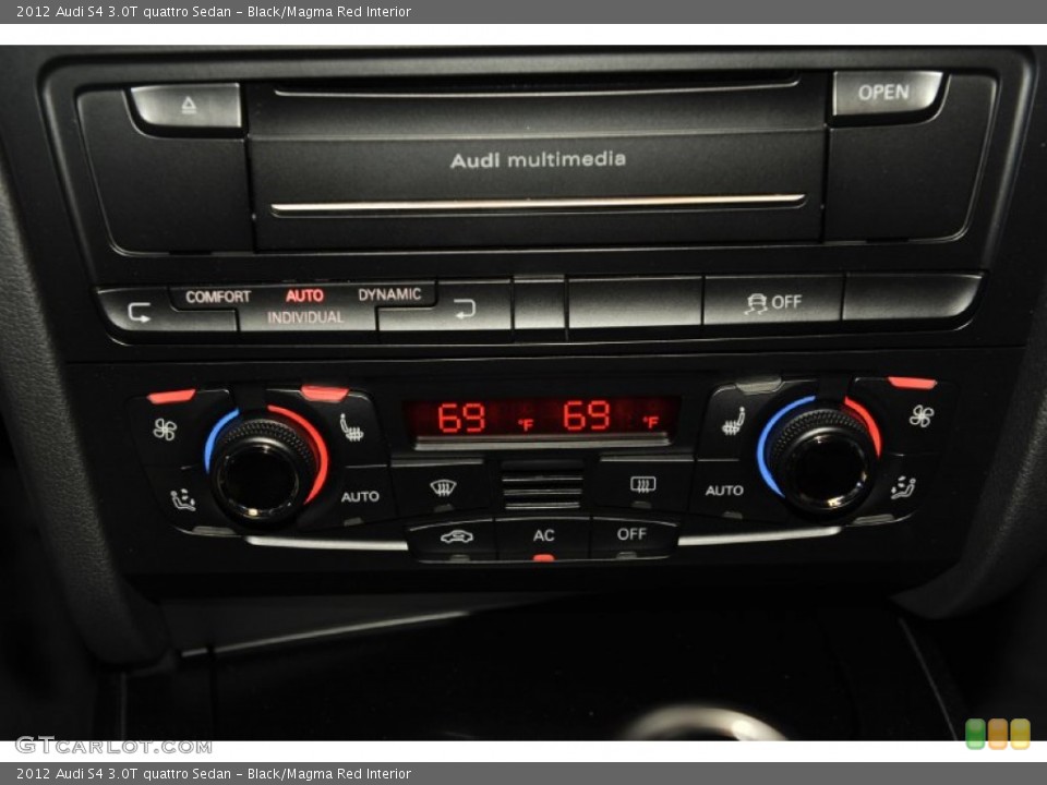 Black/Magma Red Interior Controls for the 2012 Audi S4 3.0T quattro Sedan #56656260