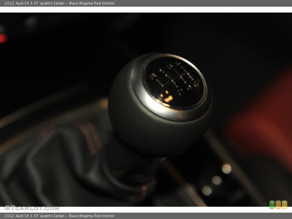 Black/Magma Red Interior Transmission for the 2012 Audi S4 3.0T quattro Sedan #56656269