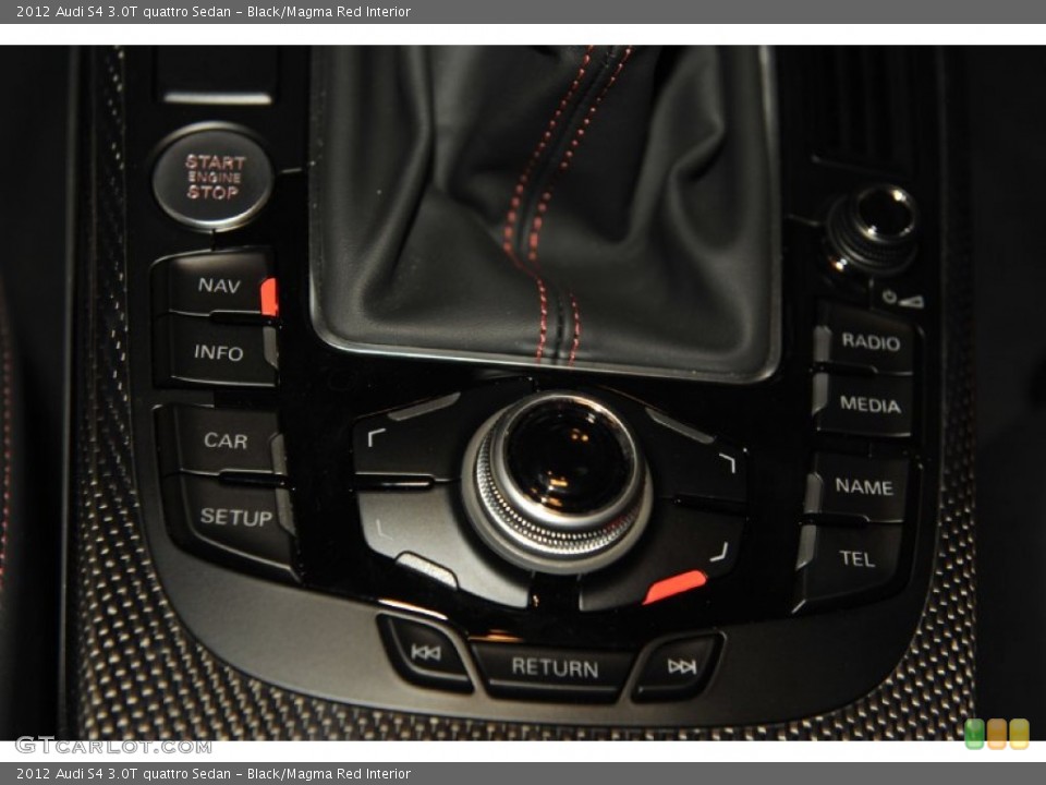 Black/Magma Red Interior Controls for the 2012 Audi S4 3.0T quattro Sedan #56656278