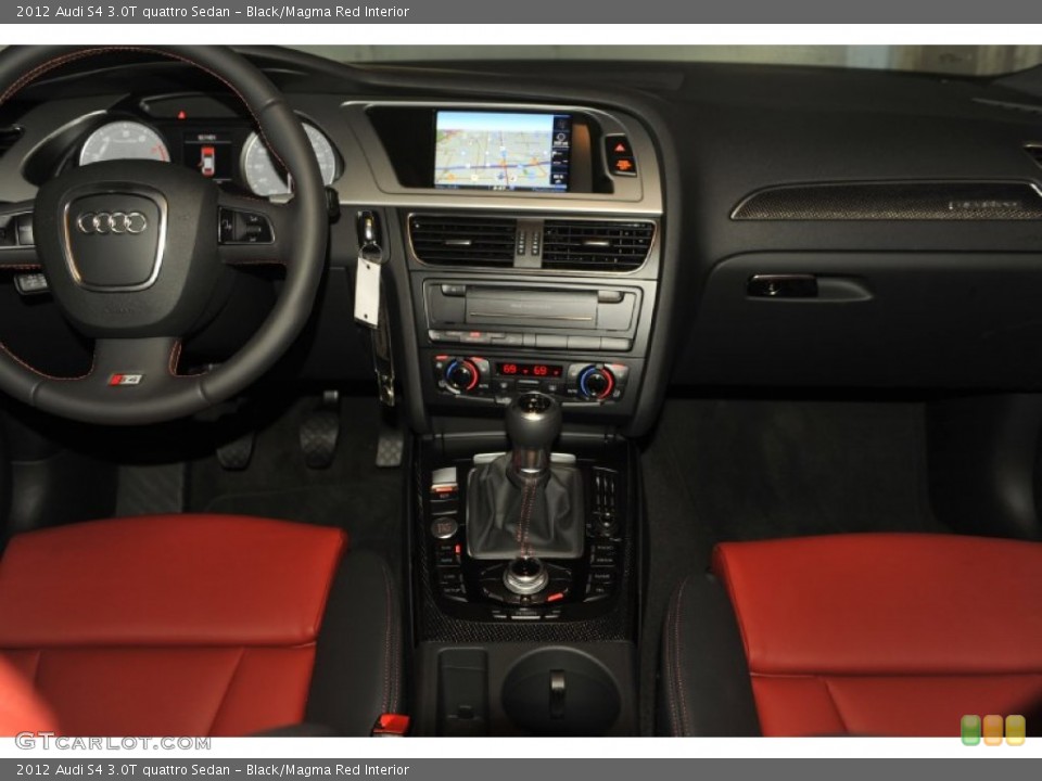 Black/Magma Red Interior Dashboard for the 2012 Audi S4 3.0T quattro Sedan #56656331