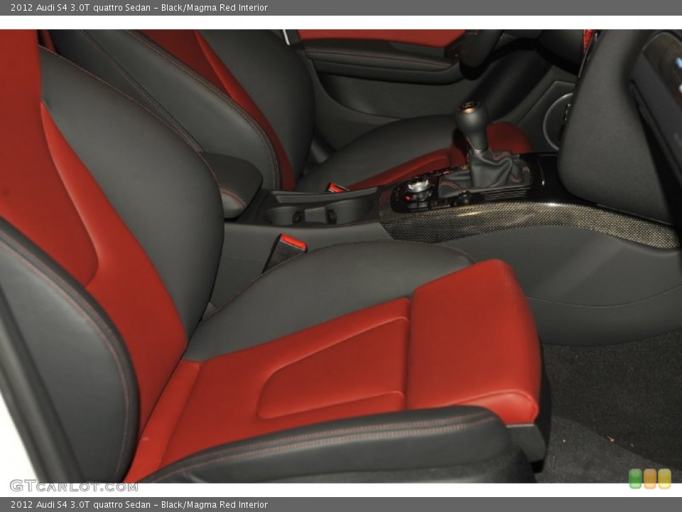 Black/Magma Red Interior Photo for the 2012 Audi S4 3.0T quattro Sedan #56656359