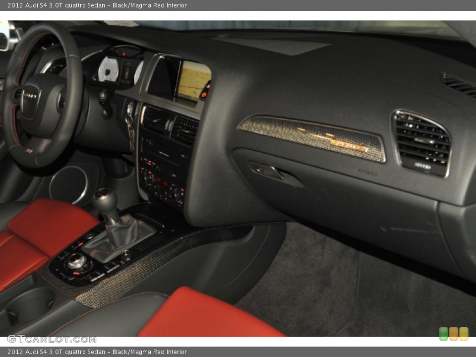 Black/Magma Red Interior Dashboard for the 2012 Audi S4 3.0T quattro Sedan #56656368
