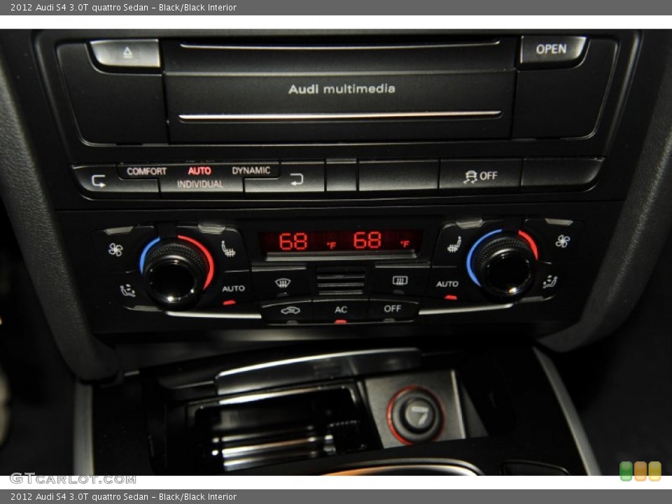 Black/Black Interior Controls for the 2012 Audi S4 3.0T quattro Sedan #56656575