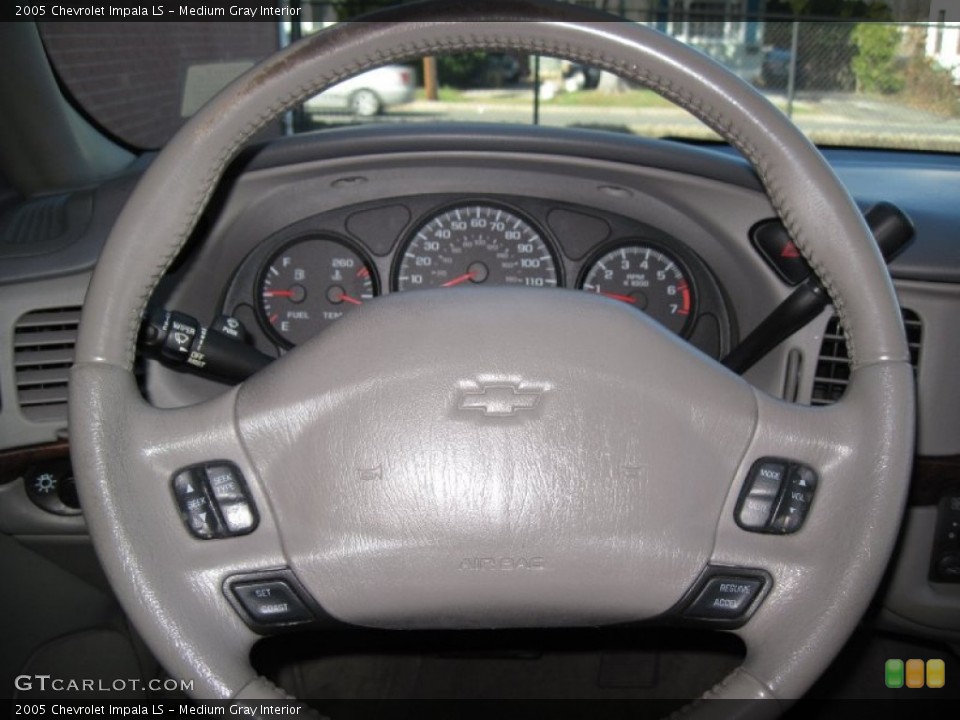 Medium Gray Interior Steering Wheel for the 2005 Chevrolet Impala LS #56656929