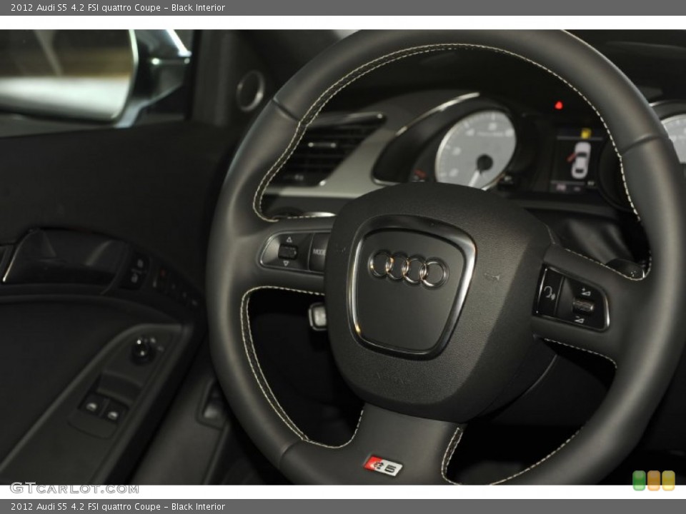 Black Interior Steering Wheel for the 2012 Audi S5 4.2 FSI quattro Coupe #56657382