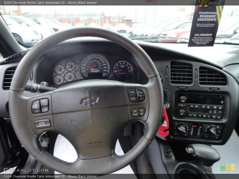 Ebony Black Interior Steering Wheel for the 2004 Chevrolet Monte Carlo Intimidator SS #56661147