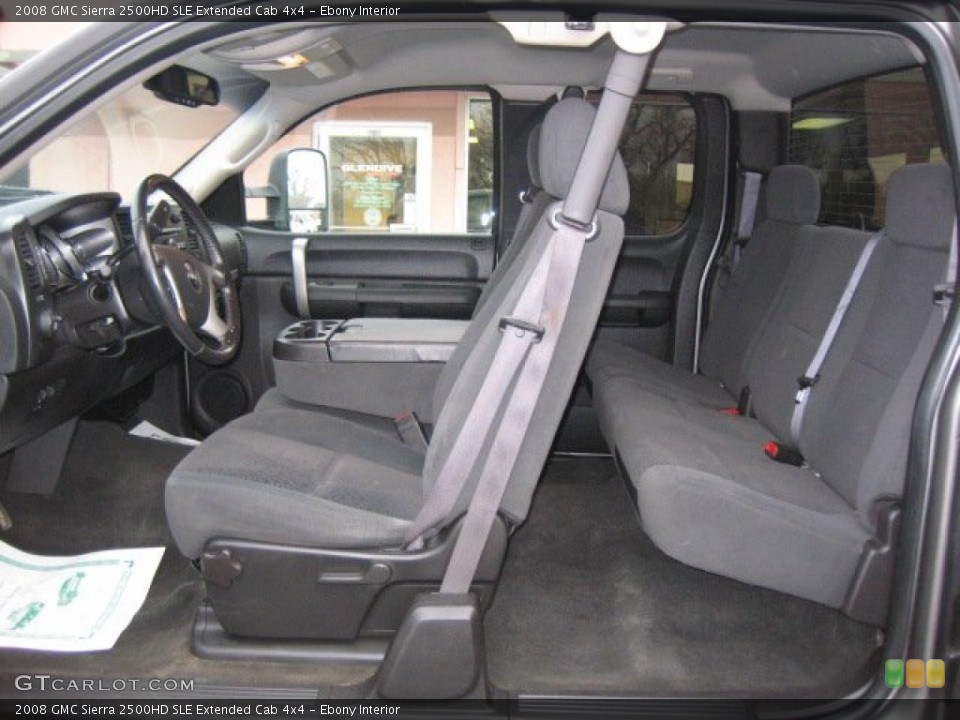 Ebony Interior Photo for the 2008 GMC Sierra 2500HD SLE Extended Cab 4x4 #56663526
