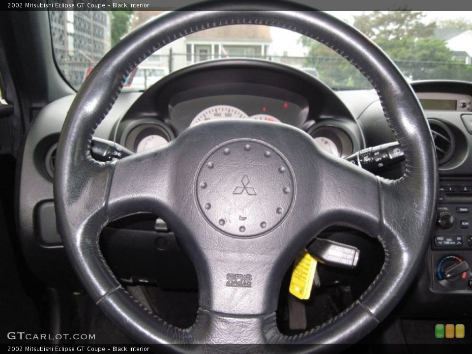 Black Interior Steering Wheel for the 2002 Mitsubishi Eclipse GT Coupe #56664747
