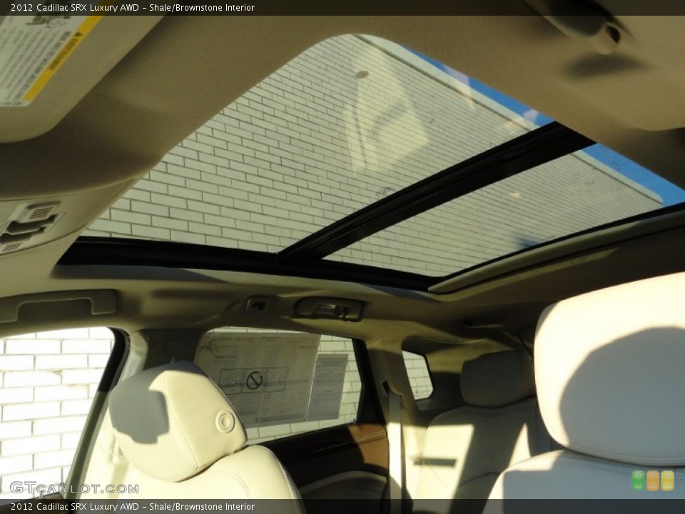Shale/Brownstone Interior Sunroof for the 2012 Cadillac SRX Luxury AWD #56664759