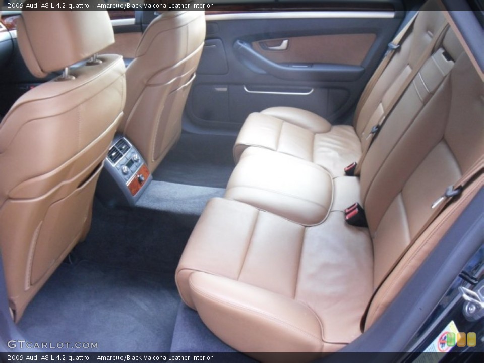 Amaretto/Black Valcona Leather Interior Photo for the 2009 Audi A8 L 4.2 quattro #56664918