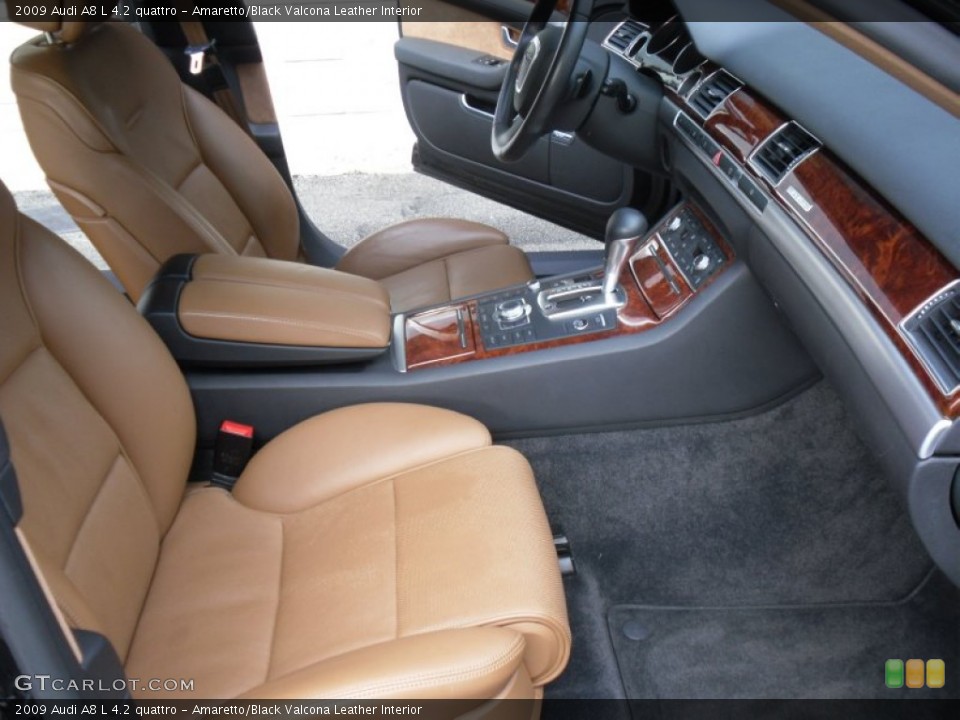 Amaretto/Black Valcona Leather Interior Photo for the 2009 Audi A8 L 4.2 quattro #56664936