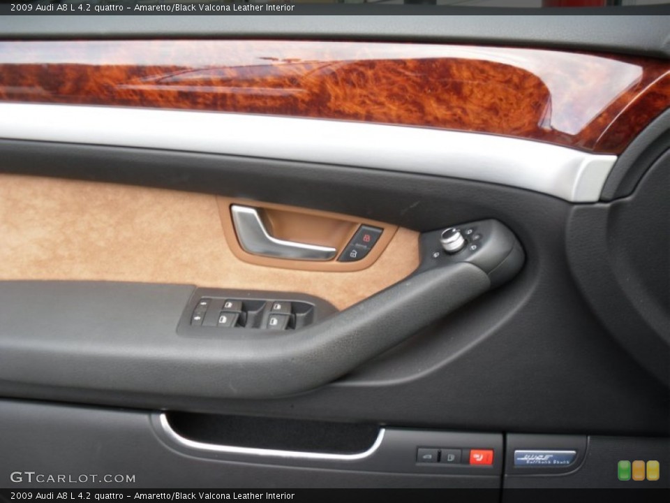 Amaretto/Black Valcona Leather Interior Door Panel for the 2009 Audi A8 L 4.2 quattro #56665011