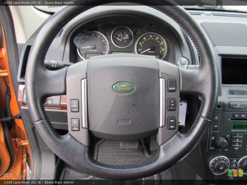 Ebony Black Interior Steering Wheel for the 2008 Land Rover LR2 SE #56665242