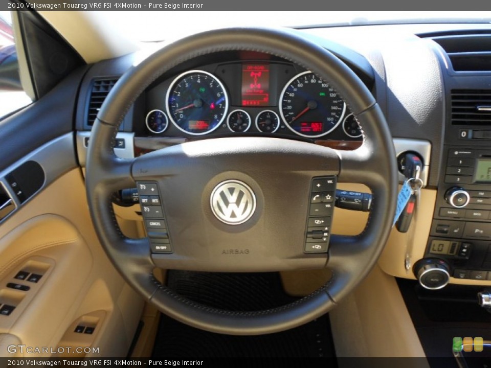 Pure Beige Interior Steering Wheel for the 2010 Volkswagen Touareg VR6 FSI 4XMotion #56665361