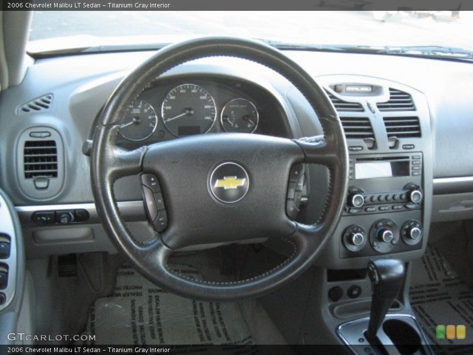 Titanium Gray Interior Steering Wheel for the 2006 Chevrolet Malibu LT Sedan #56671314