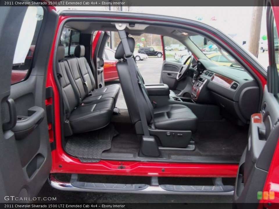Ebony Interior Photo for the 2011 Chevrolet Silverado 1500 LTZ Extended Cab 4x4 #56674086