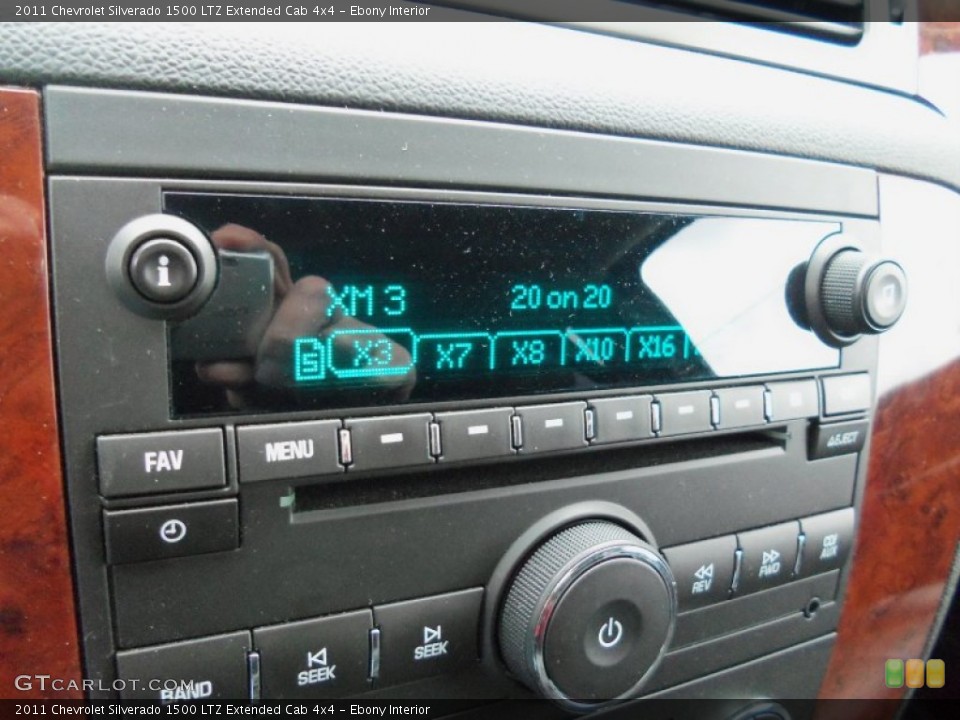 Ebony Interior Audio System for the 2011 Chevrolet Silverado 1500 LTZ Extended Cab 4x4 #56674194