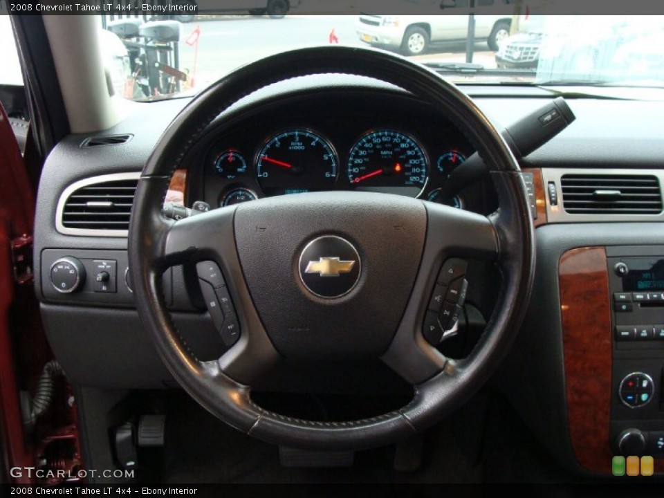 Ebony Interior Steering Wheel for the 2008 Chevrolet Tahoe LT 4x4 #56674251